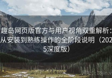 趣岛网页版官方与用户视角双重解析：从安装到熟练操作的全阶段说明（2025深度版）