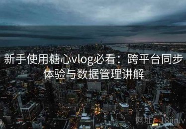 新手使用糖心vlog必看：跨平台同步体验与数据管理讲解