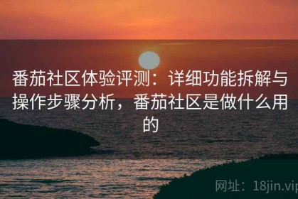 番茄社区体验评测：详细功能拆解与操作步骤分析，番茄社区是做什么用的