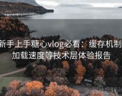 新手上手糖心vlog必看：缓存机制、加载速度等技术层体验报告