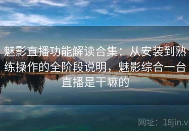 魅影直播功能解读合集：从安装到熟练操作的全阶段说明，魅影综合一台直播是干嘛的
