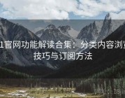 91官网功能解读合集：分类内容浏览技巧与订阅方法