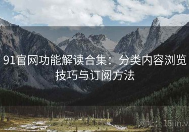 91官网功能解读合集：分类内容浏览技巧与订阅方法