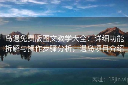 岛遇免费版图文教学大全：详细功能拆解与操作步骤分析，遇岛项目介绍