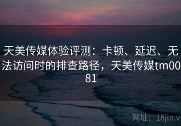 天美传媒体验评测：卡顿、延迟、无法访问时的排查路径，天美传媒tm0081