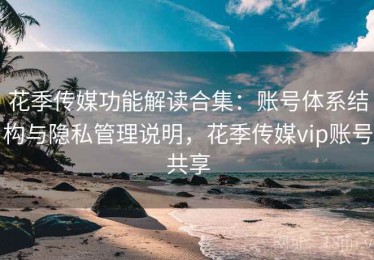 花季传媒功能解读合集：账号体系结构与隐私管理说明，花季传媒vip账号共享