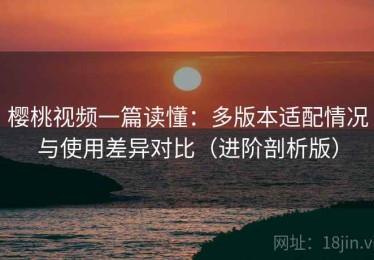樱桃视频一篇读懂：多版本适配情况与使用差异对比（进阶剖析版）