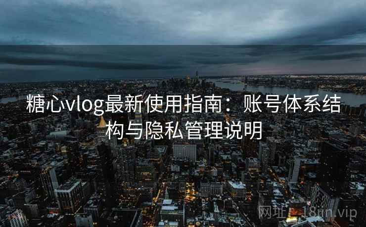 糖心vlog最新使用指南：账号体系结构与隐私管理说明