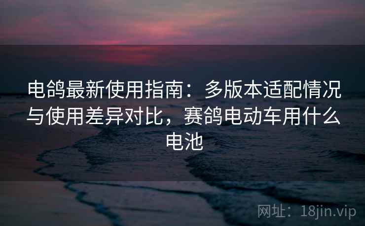 电鸽最新使用指南：多版本适配情况与使用差异对比，赛鸽电动车用什么电池
