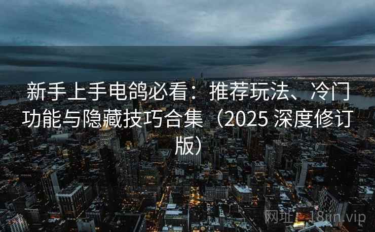 新手上手电鸽必看：推荐玩法、冷门功能与隐藏技巧合集（2025 深度修订版）