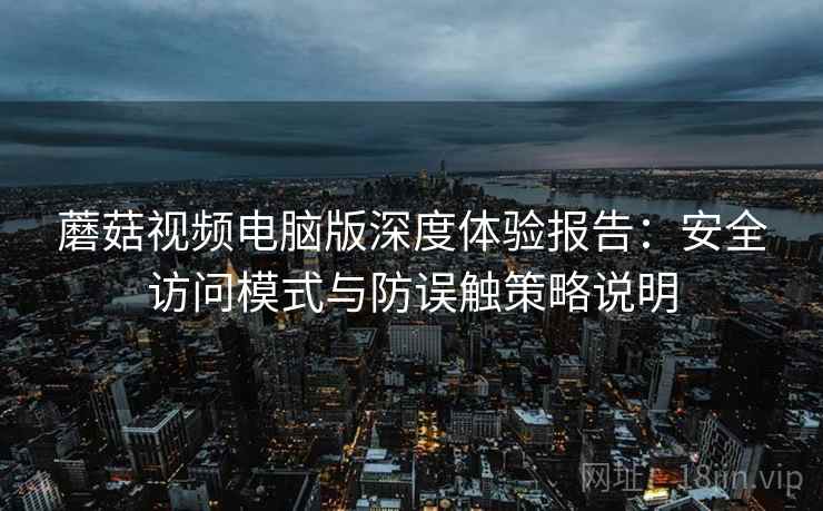 蘑菇视频电脑版深度体验报告：安全访问模式与防误触策略说明