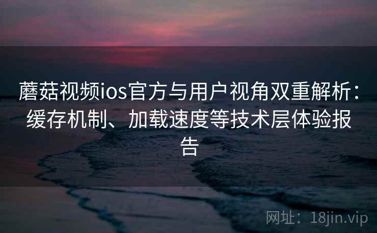 蘑菇视频ios官方与用户视角双重解析:缓存机制、加载速度等技术层体验报告 蘑菇视频ios官方与用户视角双重解析:缓存机制、加载速度等技术层体验报告