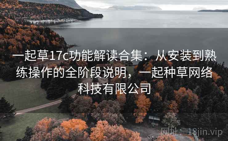 一起草17c功能解读合集:从安装到熟练操作的全阶段说明,一起种草网络科技有限公司 一起草17c功能解读合集:从安装到熟练操作的全阶段说明,一起种草网络科技有限公司