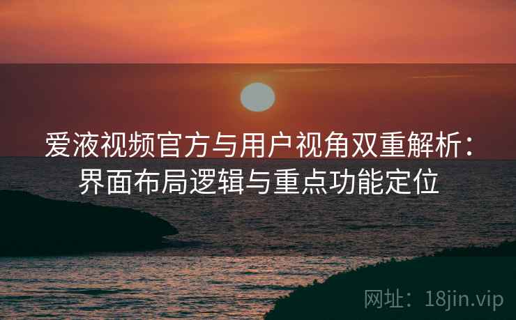 爱液视频官方与用户视角双重解析：界面布局逻辑与重点功能定位