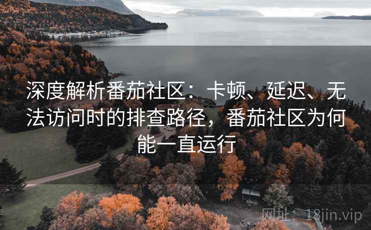 深度解析番茄社区:卡顿、延迟、无法访问时的排查路径,番茄社区为何能一直运行 深度解析番茄社区:卡顿、延迟、无法访问时的排查路径,番茄社区为何能一直运行